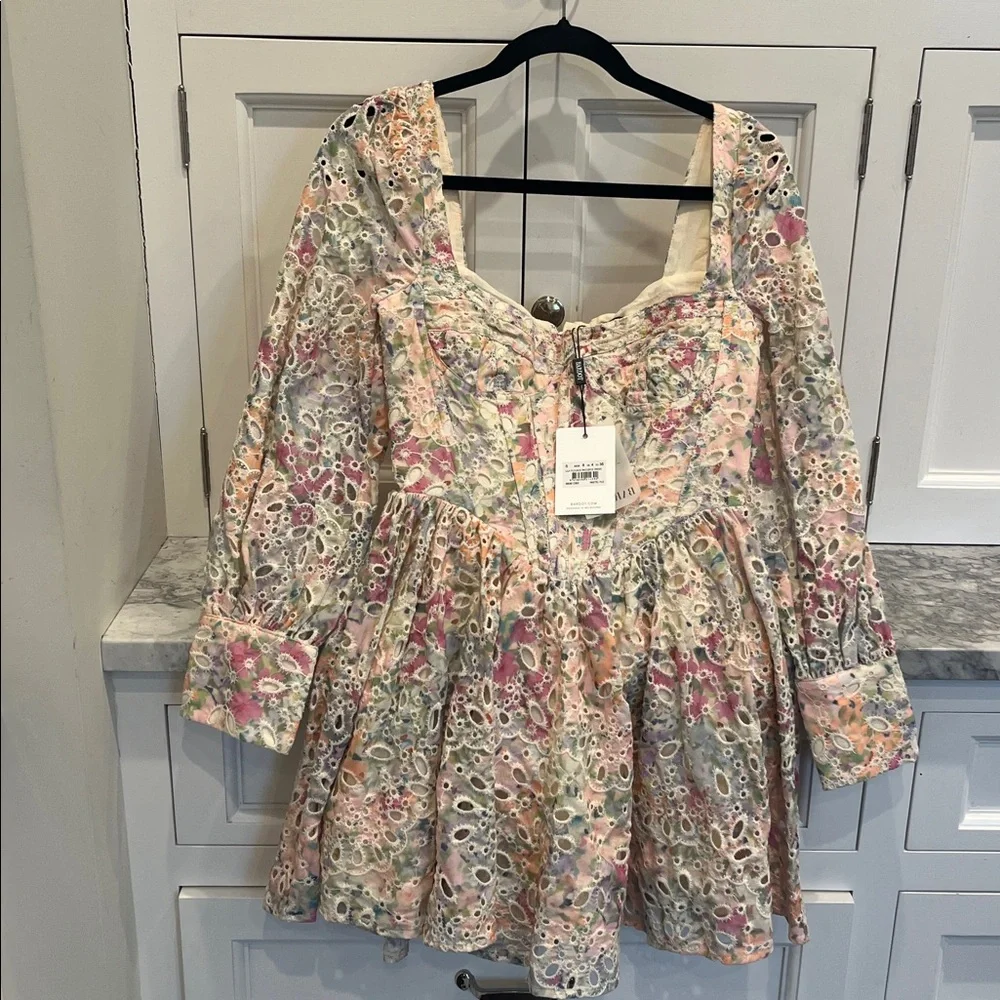 Bardot Lila Flounce Broderie Dress - Picture 4 of 6